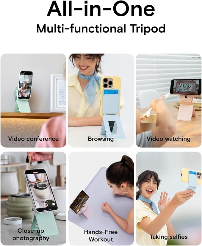 MOFT Phone Tripod Wallet for iPhone, Mulit-Angles, Lightweight & Portable Phone
