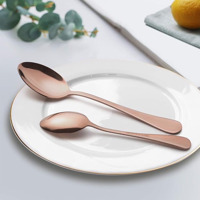 LIANYU 10-Piece Copper Silverware Set