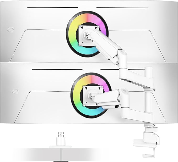 Dual Monitor Arm for 13-49 Inch Ultrawide Screens, Heavy Duty Monitor Mount for