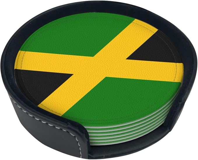 Jamaican Flag Coasters for Drinks
