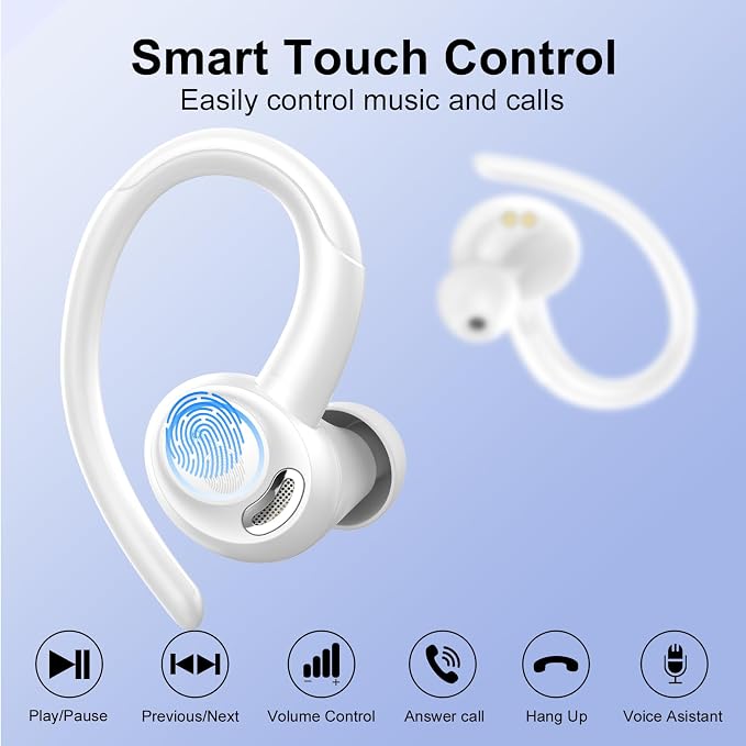 Wireless Earbuds Bluetooth 5.3 Headphones Sports, 48Hrs Playtime Bluetooth