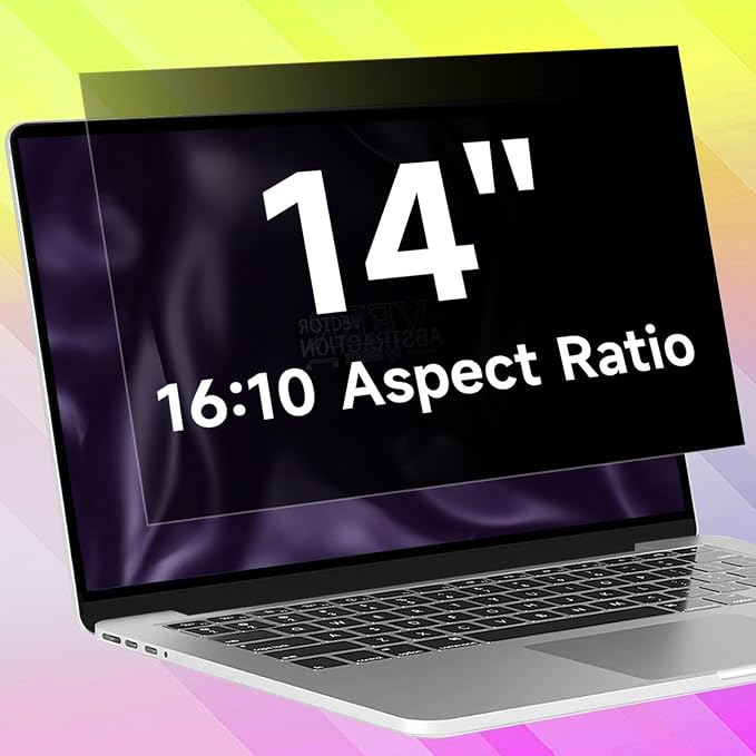 14 Inch 1920x1200 Aspect Ratio Laptop Privacy Screen Filter, Anti Blue Light
