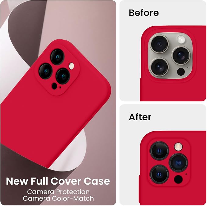 FireNova Designed for iPhone 15 Pro Max Case, Silicone Upgraded Phone Case with