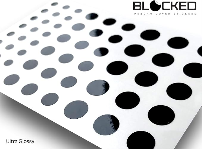 Webcam/Camera Vinyl Covers | 57 Low-Tack Reusable Webcam Sticker | 3-Sizes |