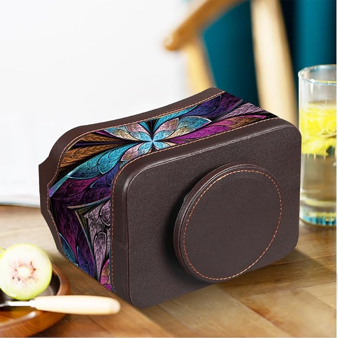Fanousy 360° Rotating Remote Control Holder, PU Leather TV Remote Caddy
