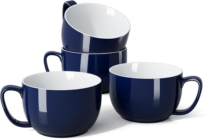 Teocera Porcelain Coffee Mugs, Soup Mugs Bowls