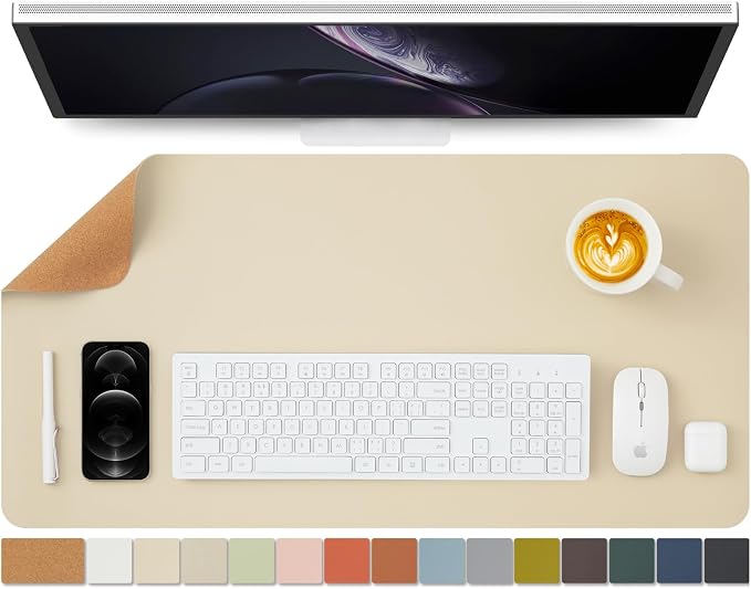 Cork Desk Mat - Dual-Sided Desk Pad