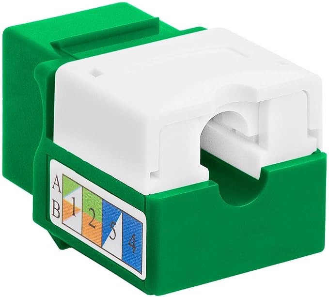 Cmple - 10 Pack Cat6 Keystone Jack Insert Punch Down RJ45 Connectors RJ45