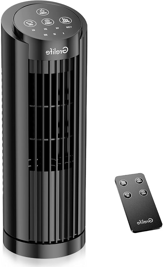 Grelife Tower Fan, Mechanical Controls, 3 Speed Settings, 90° Oscillation