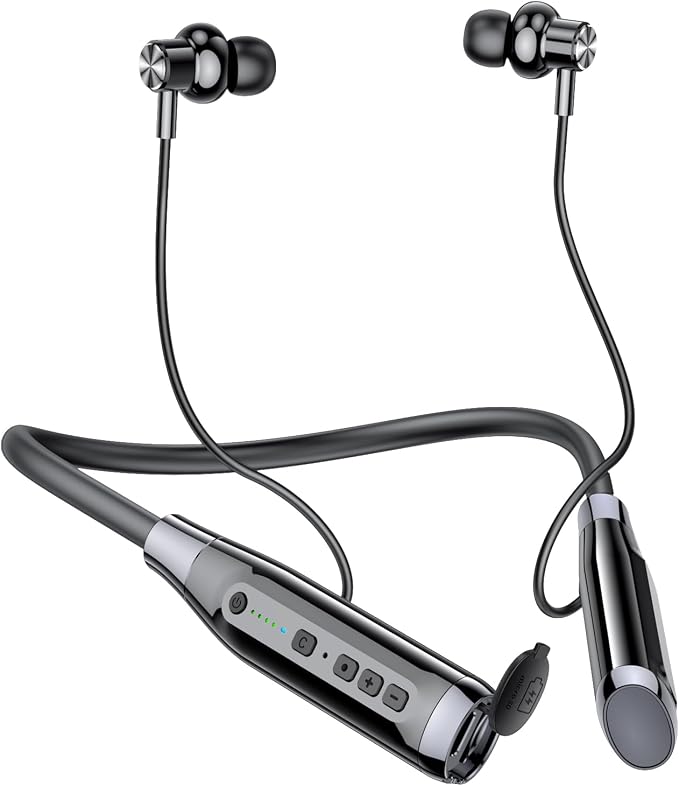 Neckband Bluetooth Headphones，6.0 Bluetooth 120 Hours Playtime，IPX7 Sports