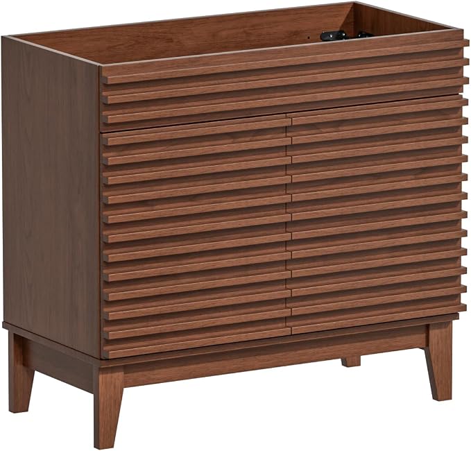 36" Bathroom Vanity, Mid-Century Freestanding Bathroom Cabinet Vanity