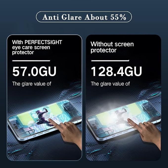 PERFECTSIGHT Sapphire Anti Glare Blue Light Blocking Screen Protector Designed