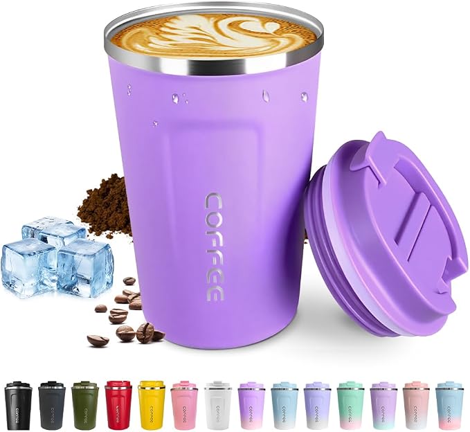 SPLMIFA Travel coffee mugs leak-proof, reusable coffee cup