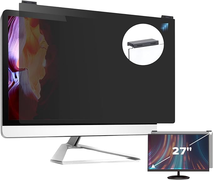 Computer Privacy Screen Filter 27 Inch, 9H Hardness Hanging Computer Screen
