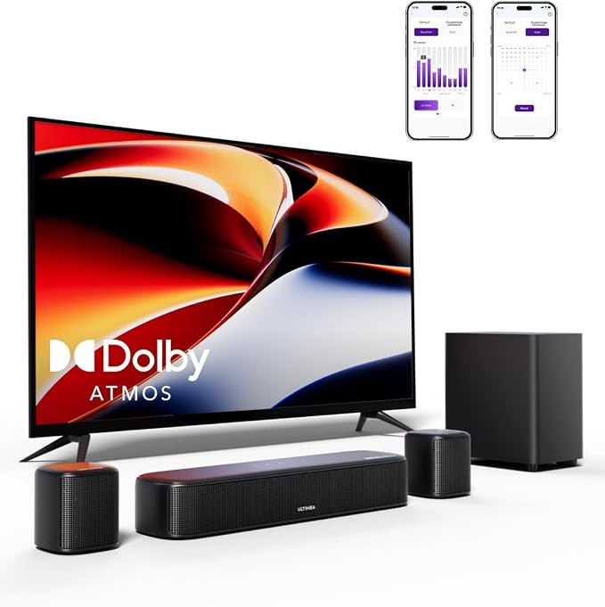 ULTIMEA 5.1ch Sound Bar with Dolby Atmos, Surround Sound System