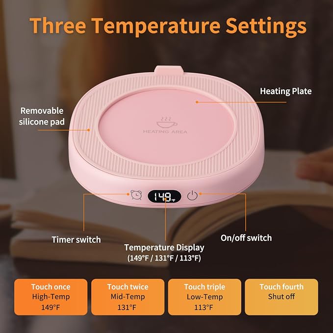 Coffee Mug Warmer & Not A Day Mug Set, Coffee Cup Warmer