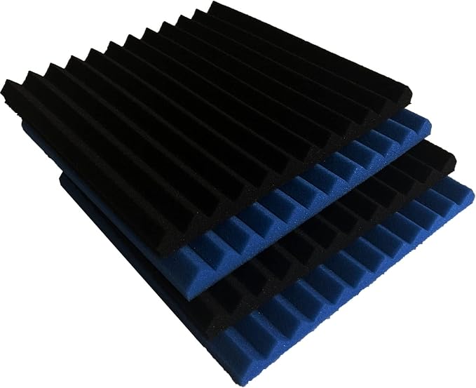96 Pack Black/BLUE 12 "X 12 "X1" Acoustic Panels Studio Soundproofing Foam