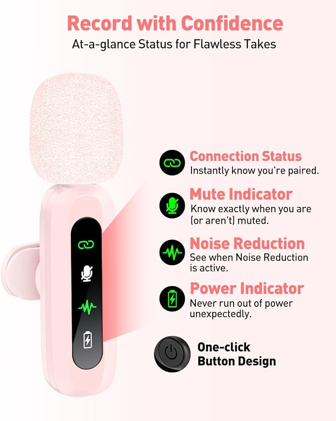 USB C Lavalier Microphone Wireless Mini Mic