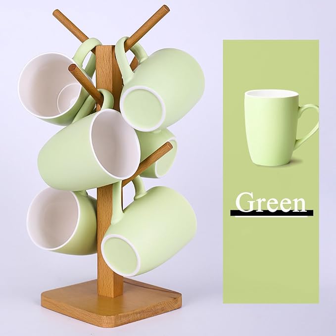 Coffee Mugs Set of 6, 12oz Ceramic Coffee Mugs