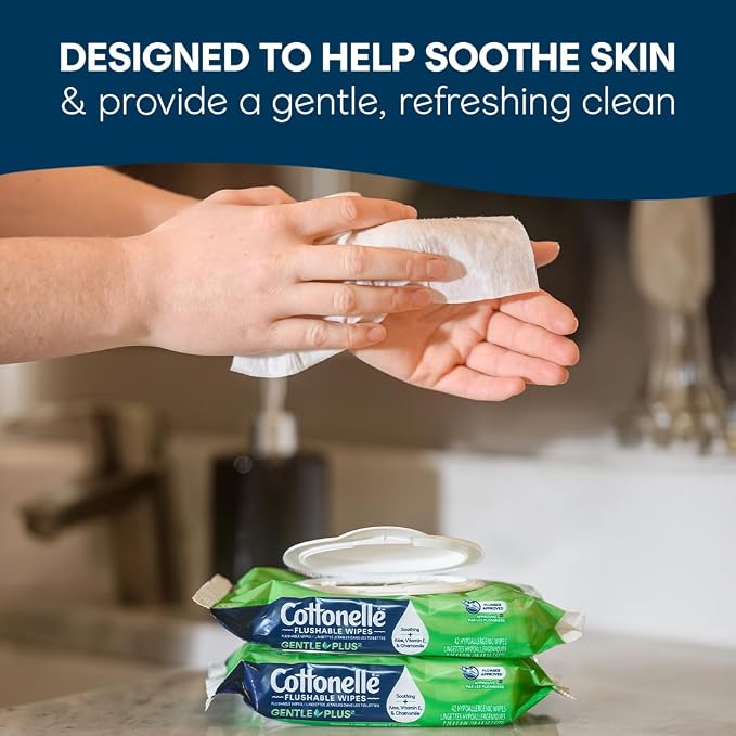 GentlePlus Flushable Wet Wipes