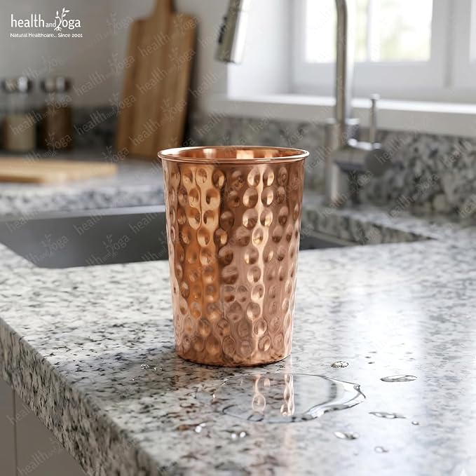 HealthAndYoga™ qCup Pure Copper Tumblers
