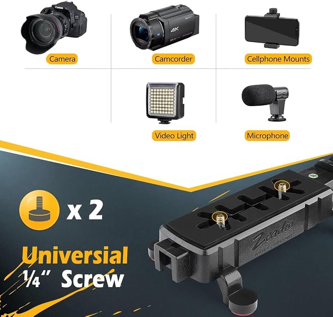 Zeadio Camera Smartphone Stabilizer, Handle Grip Handheld Video Rig,