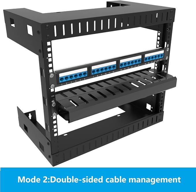 Jingchengmei 2 Pack of All Metal 1U Cable Management Horizontal Rack Mount