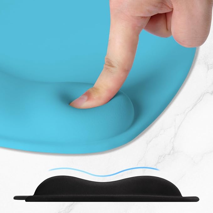 ITNRSIIET Ergonomic Mouse Pad, Cushioned Gel Wrist Rest, Non-Slip Base