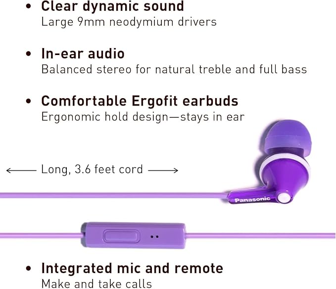 Panasonic ErgoFit Wired Earbuds