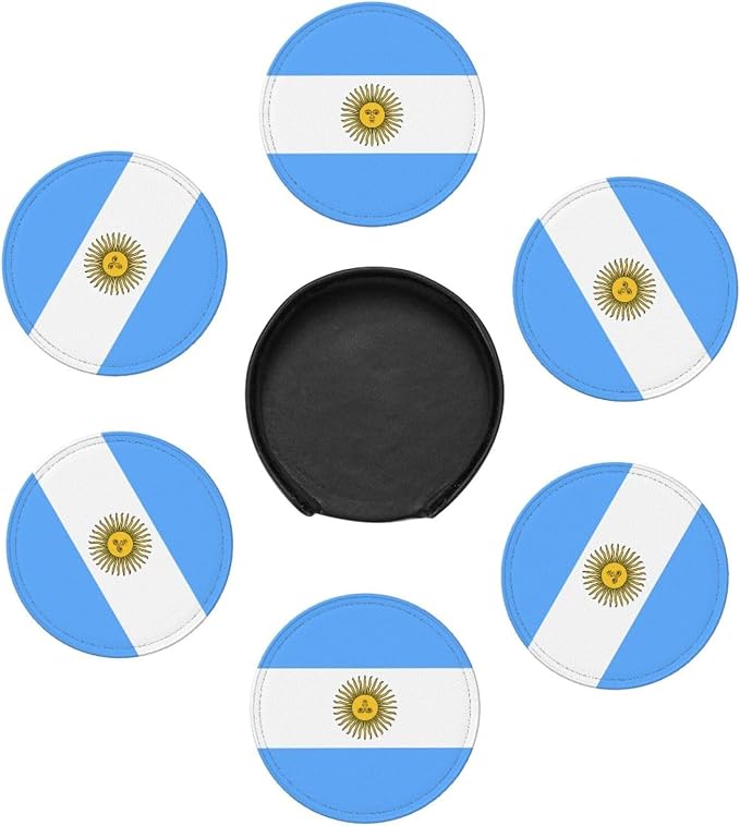 Argentina Flag Coasters for Drinks