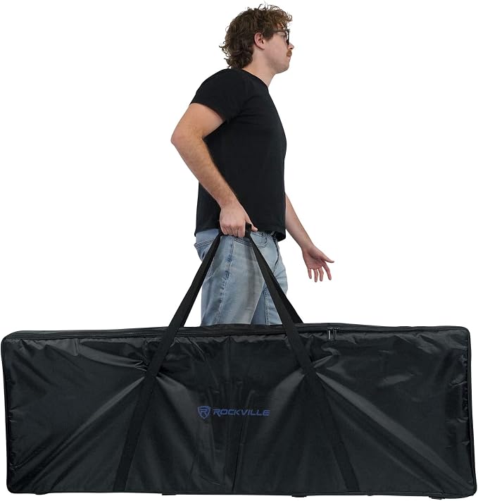 Rockville RTBL4 Adjustable Height DJ Table Folding Legs 20x60 Inch, Non-Slip