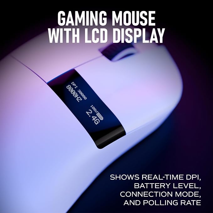 Chilkey Glacier LW 8K M Wireless Gaming Mouse - 49g Super Lightweight - Dual 8K