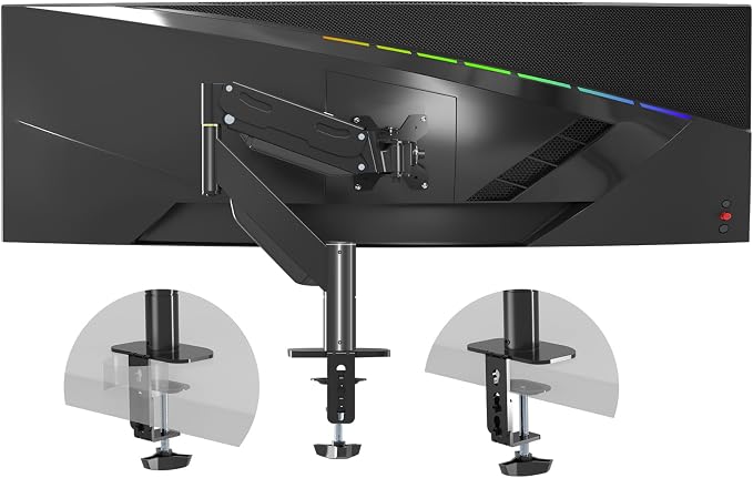 Pholiten Premium Aluminum Heavy Duty Monitor Arm，Ultrawide Monitor Arm