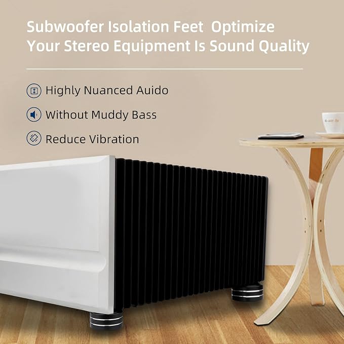 Monosaudio 4Pcs 40x20mm Speaker Isolation Feet Single-sided 3M Adhesives
