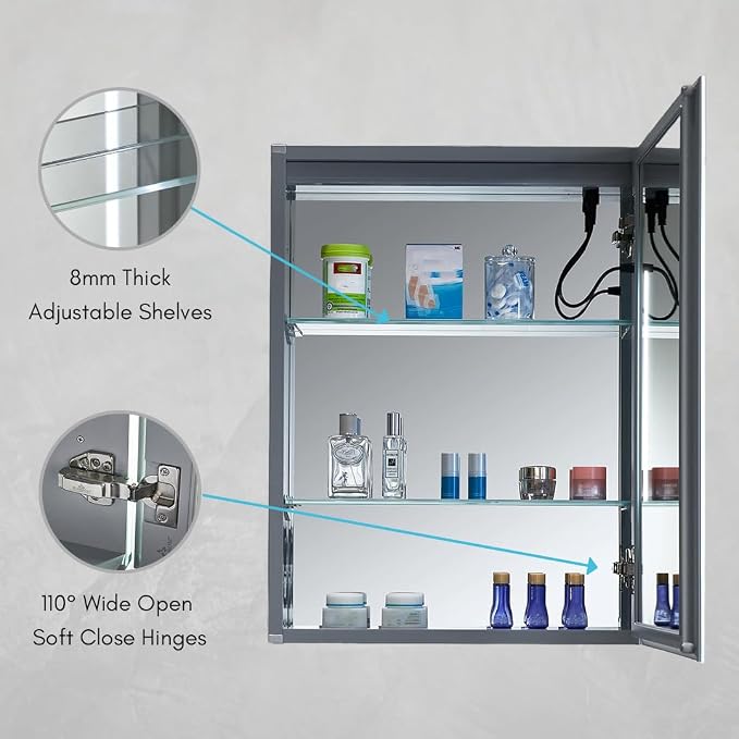 LED Lighted Medicine Cabinet Mirror