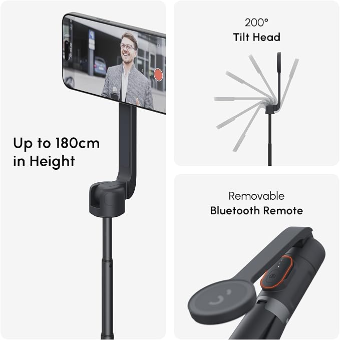 ShiftCam SnapStand Max – Magnetic Selfie Stick & Tripod – Compact, Foldable &