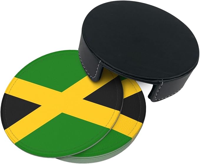 Jamaican Flag Coasters for Drinks