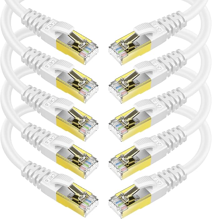 KASIMO CAT 8 Ethernet Cable Shielded SFTP Internet Network Patch Cord, Heavy