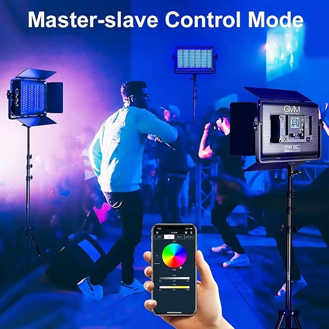 GVM 1300D RGB LED Video Light, 65W Video Lighting Kit