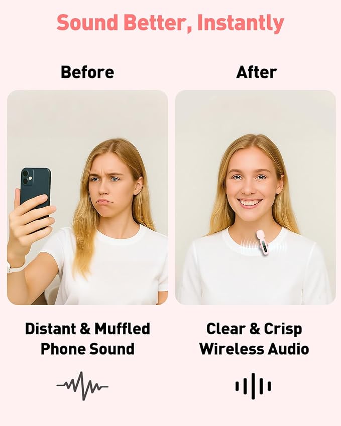 USB C Lavalier Microphone Wireless Mini Mic