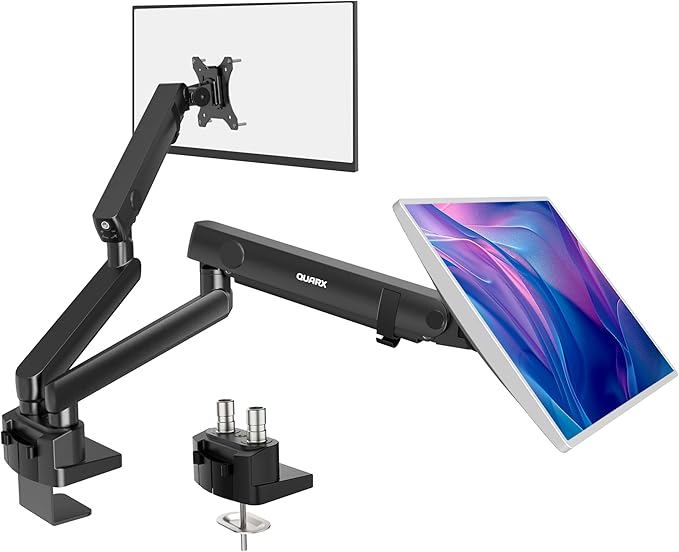 Dual Monitor Mount for Desk, Heavy Duty Dual Monitor Stand for 17 to 35 inch