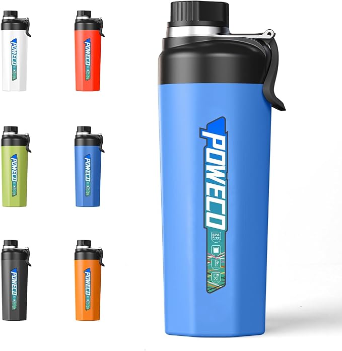 Ceramic Lined Water Bottle, 18 oz Insulated Travel Mug
