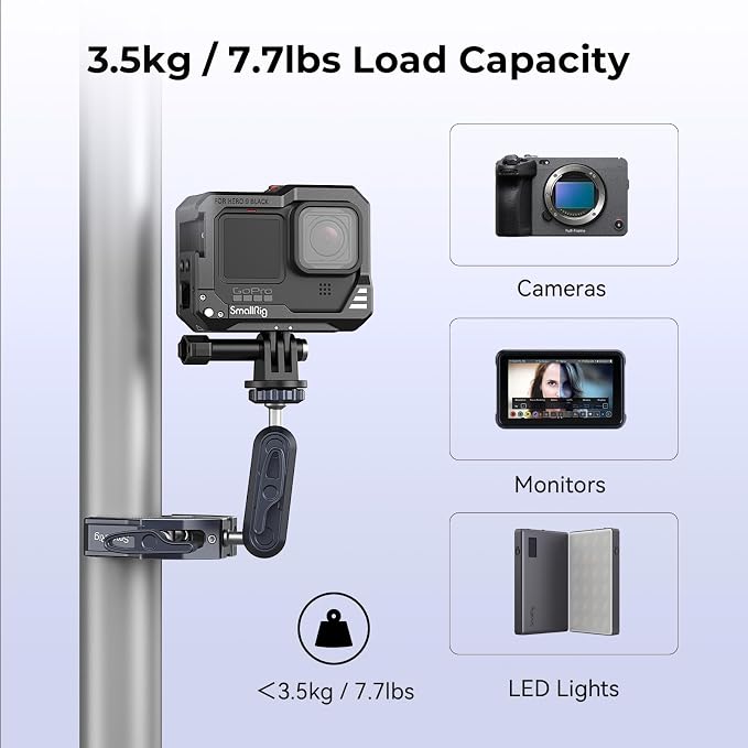 SMALLRIG Camera Mount Clamp 2-Pack, Ballhead Magic Arm