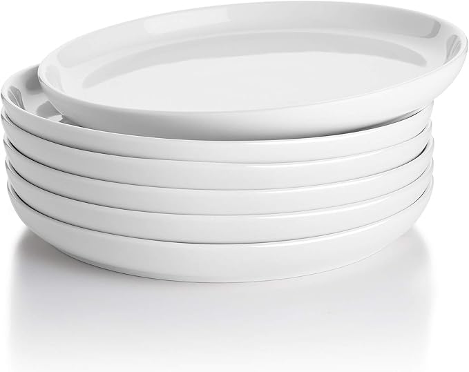 Sweese 7.4 Inch Porcelain Dessert Plates, Microwave Oven Safe