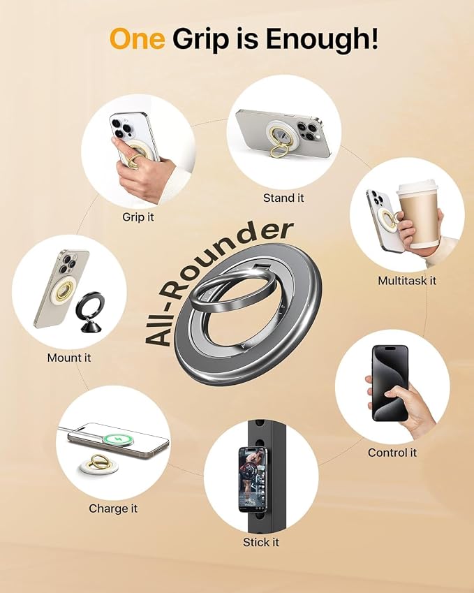 andobil 2025 Upgraded Double-sided Magnetic Phone Grip