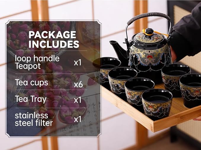 Japanese Tea Set for Adults, Japanese Teapot Set