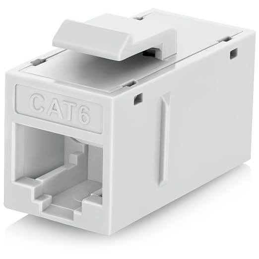 Everest RJ45 CAT6 Keystone Coupler in White