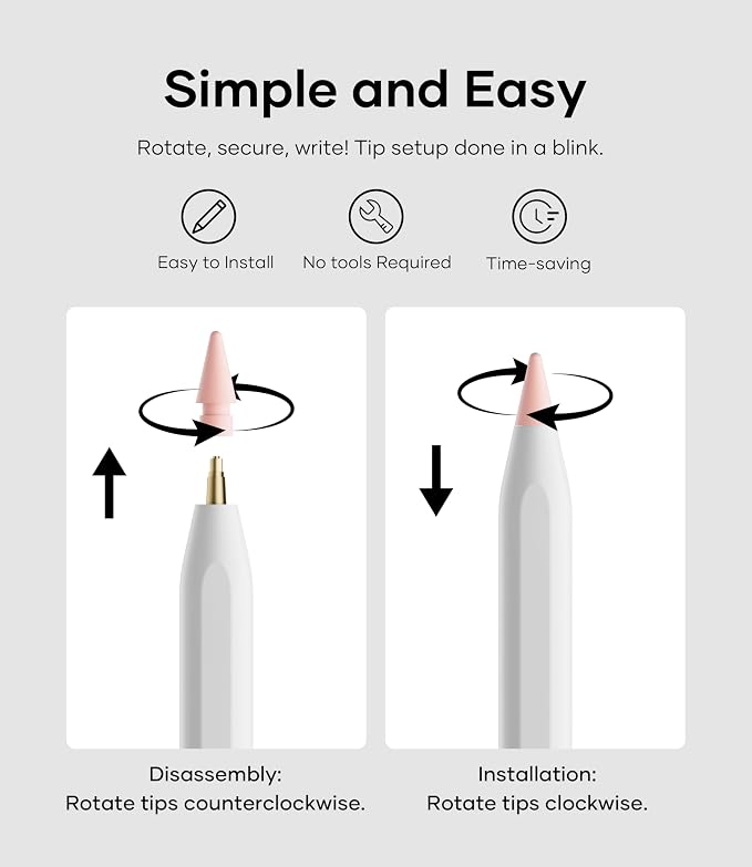 Replacement Pencil Tips for Apple Pencil Pro, Pen Tips for Apple Pencil 2nd