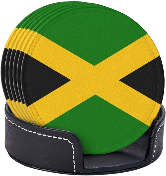 Jamaican Flag Coasters for Drinks
