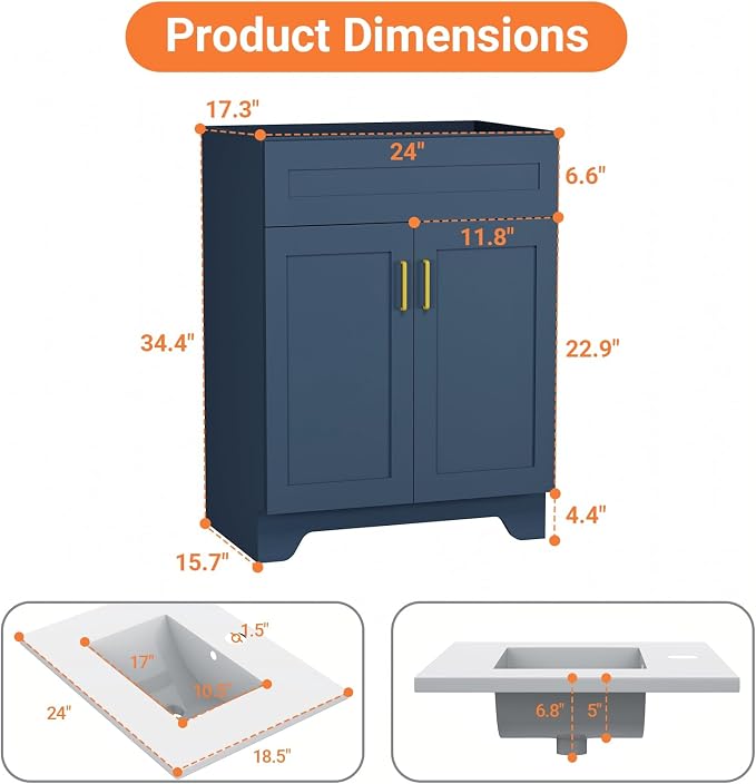 24/30/36 Inch Bathroom Vanities
